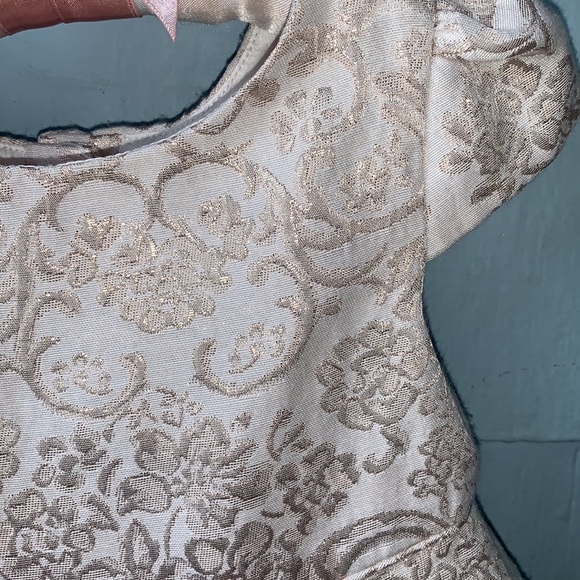 Janie and Jack Floral Jacquard Dress Pink/Rose Gold Dress EUC 6-12M - Picture 15 of 17